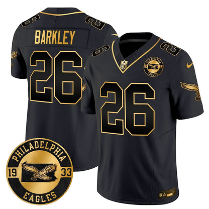 Philadelphia Eagles 2024 Throwback Gold Vapor Limited Jersey - Est. 1933 Patch - All Stitched