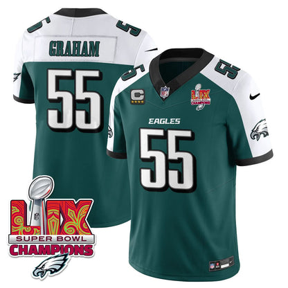 Philadelphia Eagles Super Bowl LIX Champions Gold Vapor Limited Jersey - All Stitched