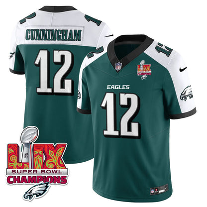 Philadelphia Eagles Super Bowl LIX Champions Gold Vapor Limited Jersey - All Stitched