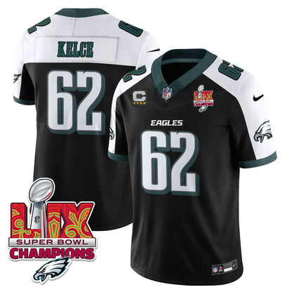 Philadelphia Eagles Super Bowl LIX Champions Gold Vapor Limited Jersey - All Stitched