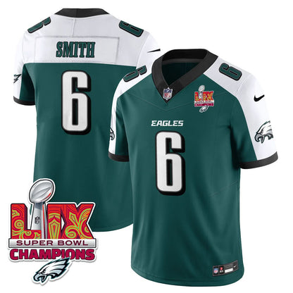Philadelphia Eagles Super Bowl LIX Champions Gold Vapor Limited Jersey - All Stitched