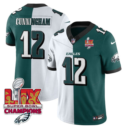 Philadelphia Eagles Super Bowl LIX Champions Gold Vapor Limited Jersey - All Stitched