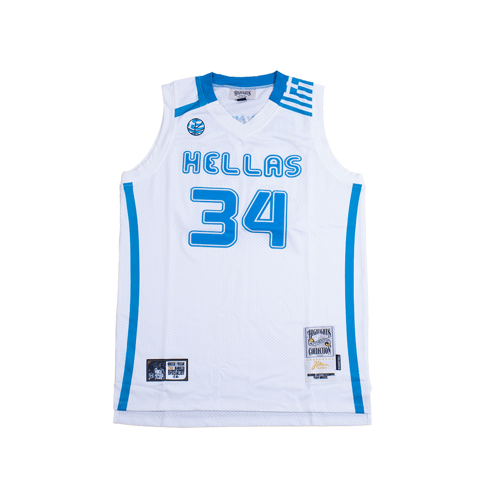 GIANNIS HELLAS TEAM GREECE BASKETBALL JERSEY (WHITE)