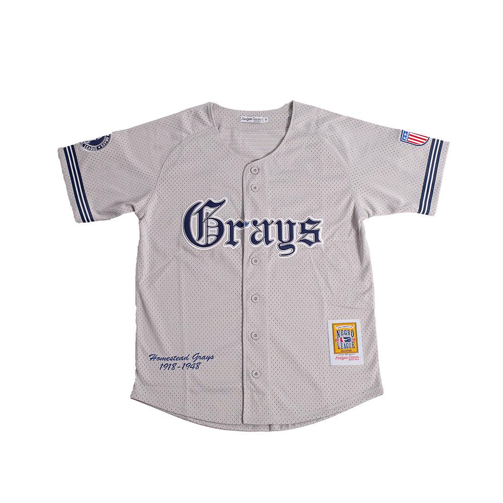 HOMESTEAD GRAYS BUTTON DOWN BATTING PRACTICE BASEBALL JERSEY (GRAY)