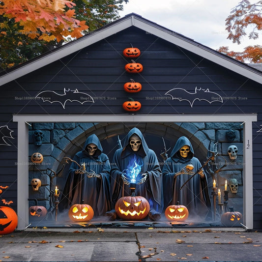 Spooky Halloween Garage Banner