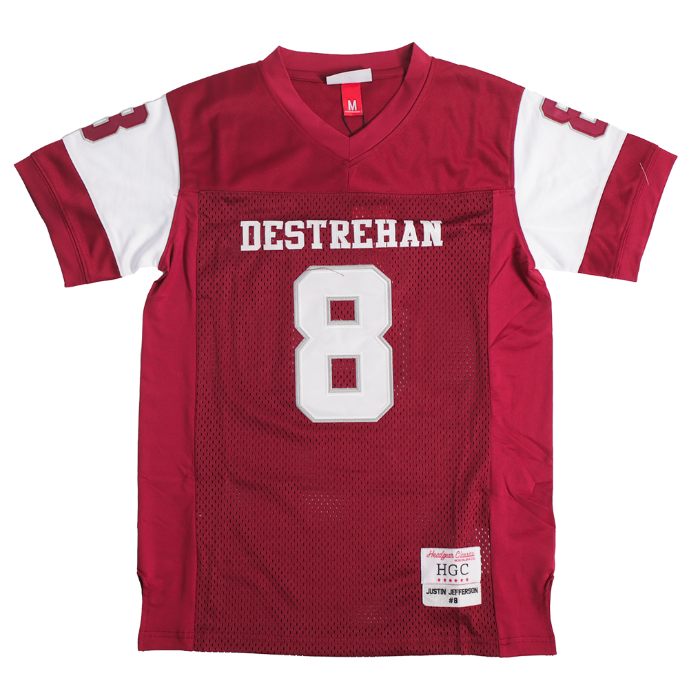JUSTIN JEFFERSON HIGH SCHOOL FOOTBALL JERSEY (RED)