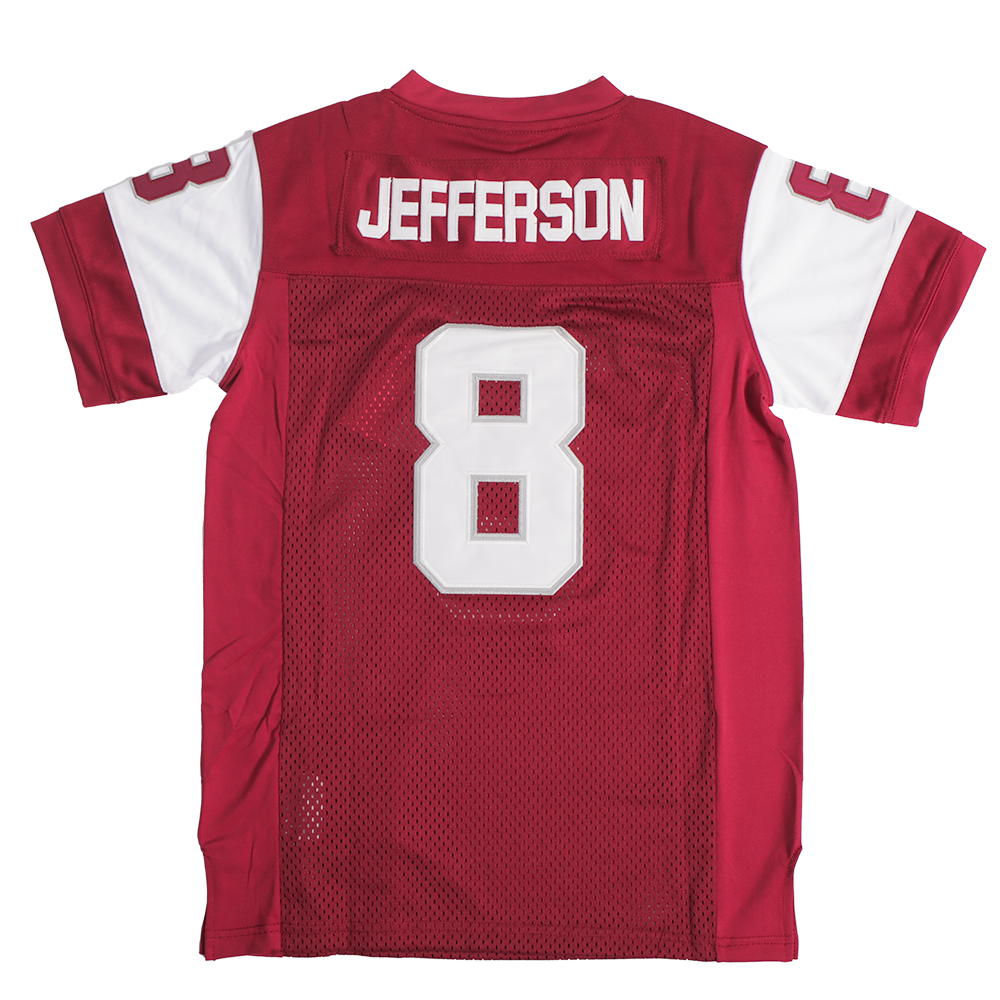 JUSTIN JEFFERSON HIGH SCHOOL FOOTBALL JERSEY (RED)