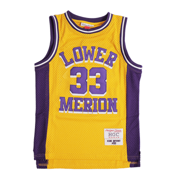 KOBE BRYANT LOWER MERION BASKETBALL JERSEY (YELLOW/PURPLE)