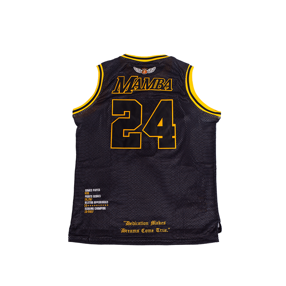 LEGEND MAMBA BASKETBALL JERSEY (BLACK/YELLOW)