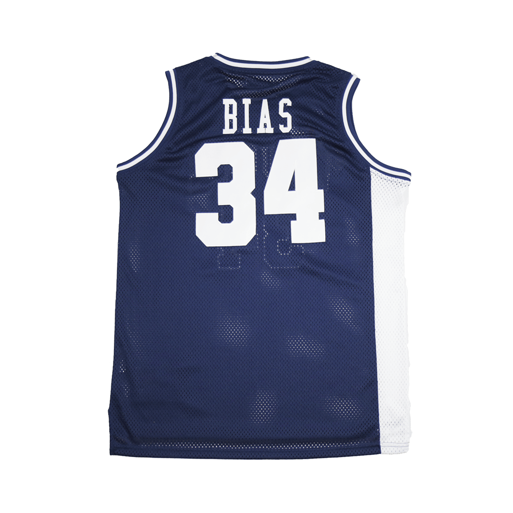 LEN BIAS WILDCATS HIGH SCHOOL BASKETBALL JERSEY (NAVY)