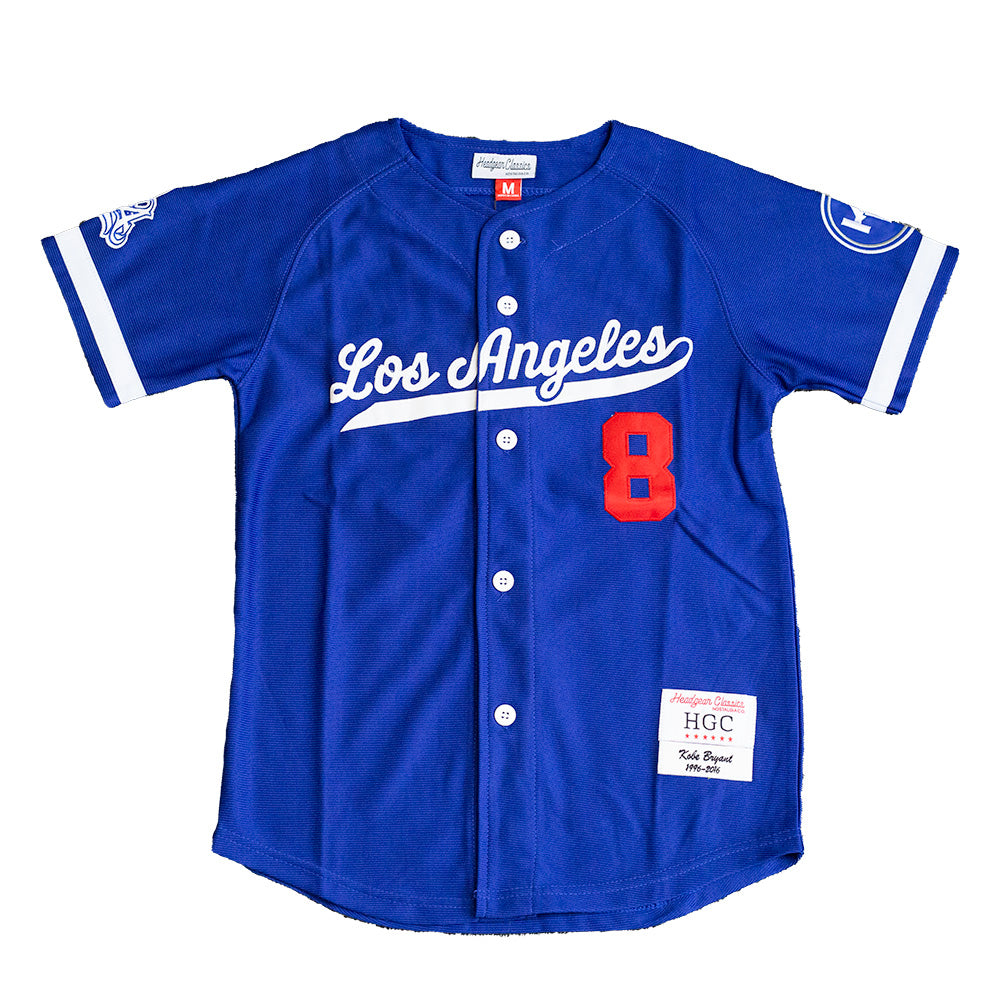 LOS ANGELES BUTTON DOWN BASEBALL JERSEY (ROYAL BLUE)