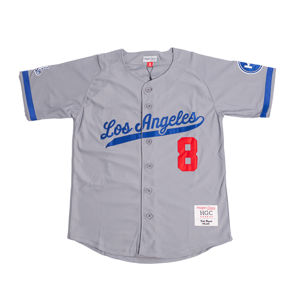 LOS ANGELES MAMBA BUTTON DOWN BASEBALL JERSEY (GREY)