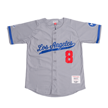 LOS ANGELES MAMBA BUTTON DOWN BASEBALL JERSEY (GREY)