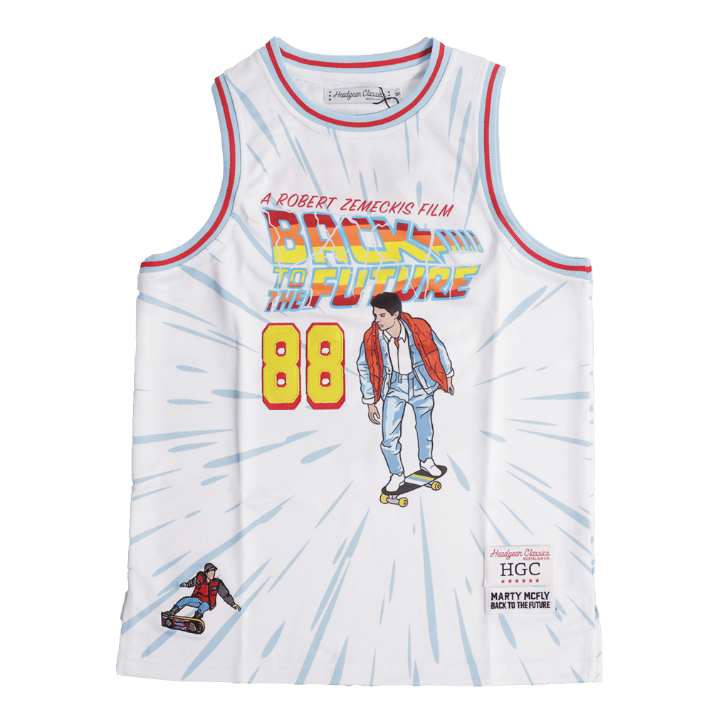 MARTY MCFLY FLASHBACK FUTURE BASKETBALL JERSEY