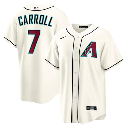 Men's Arizona Diamondbacks Corbin Carroll Cream Home Replica Jersey