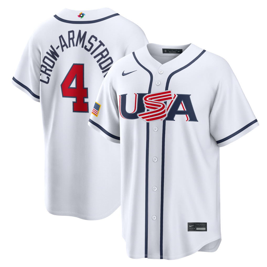 Men's #4 Pete Crow-Armstrong USA 2026 World Baseball Classic Baseball Jersey