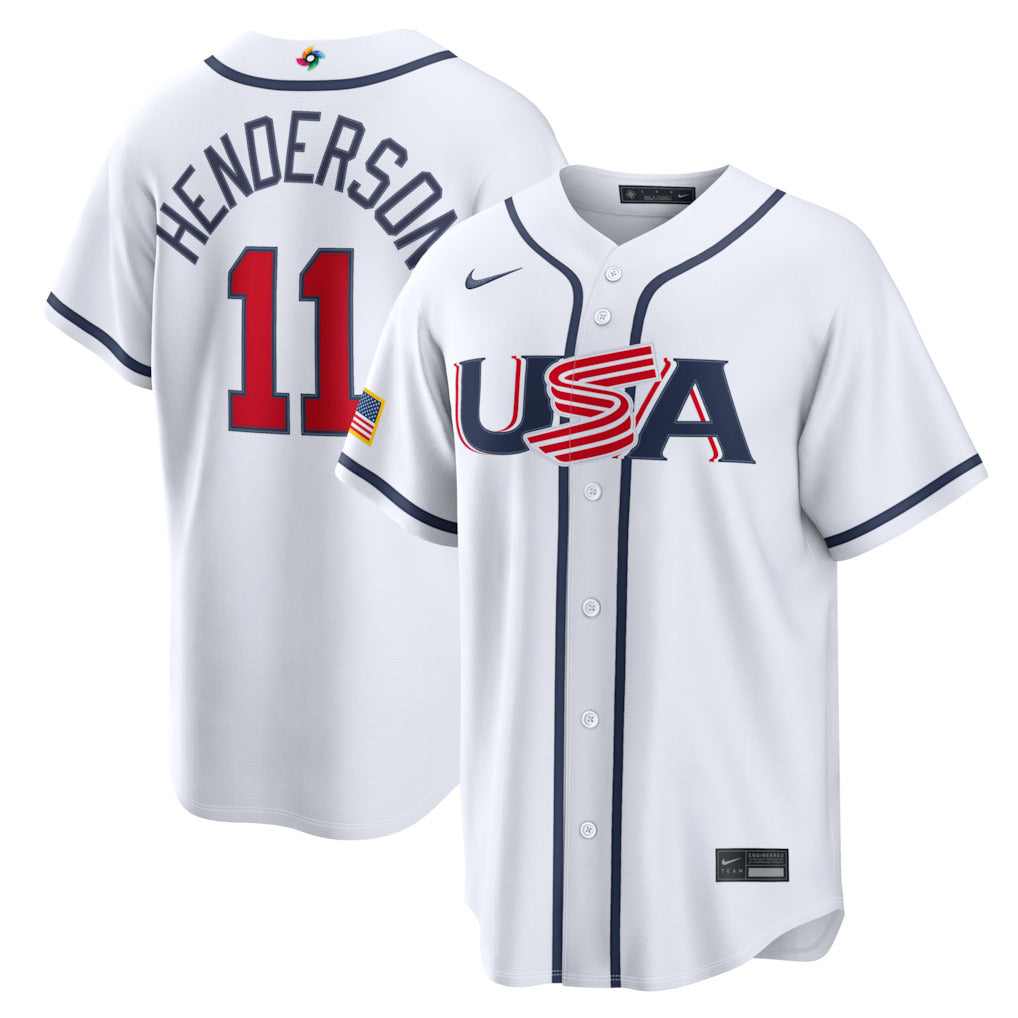 Men's #11 Gunnar Henderson USA 2026 World Baseball Classic Baseball Jersey