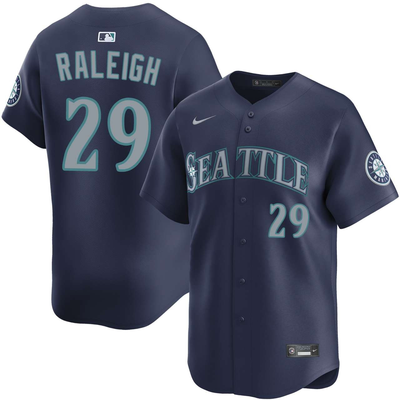 Men's #29 Cal Raleigh Seattle Mariners Baseball Jersey