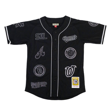 NEGRO LEAGUE VERTICAL COLLAGE BUTTOM DOWN BASEBALL JERSEY