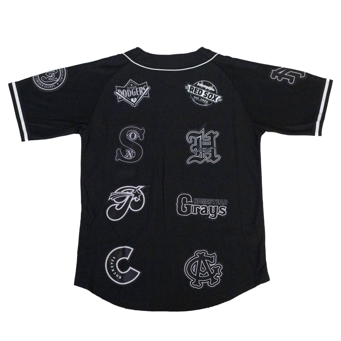 NEGRO LEAGUE VERTICAL COLLAGE BUTTOM DOWN BASEBALL JERSEY