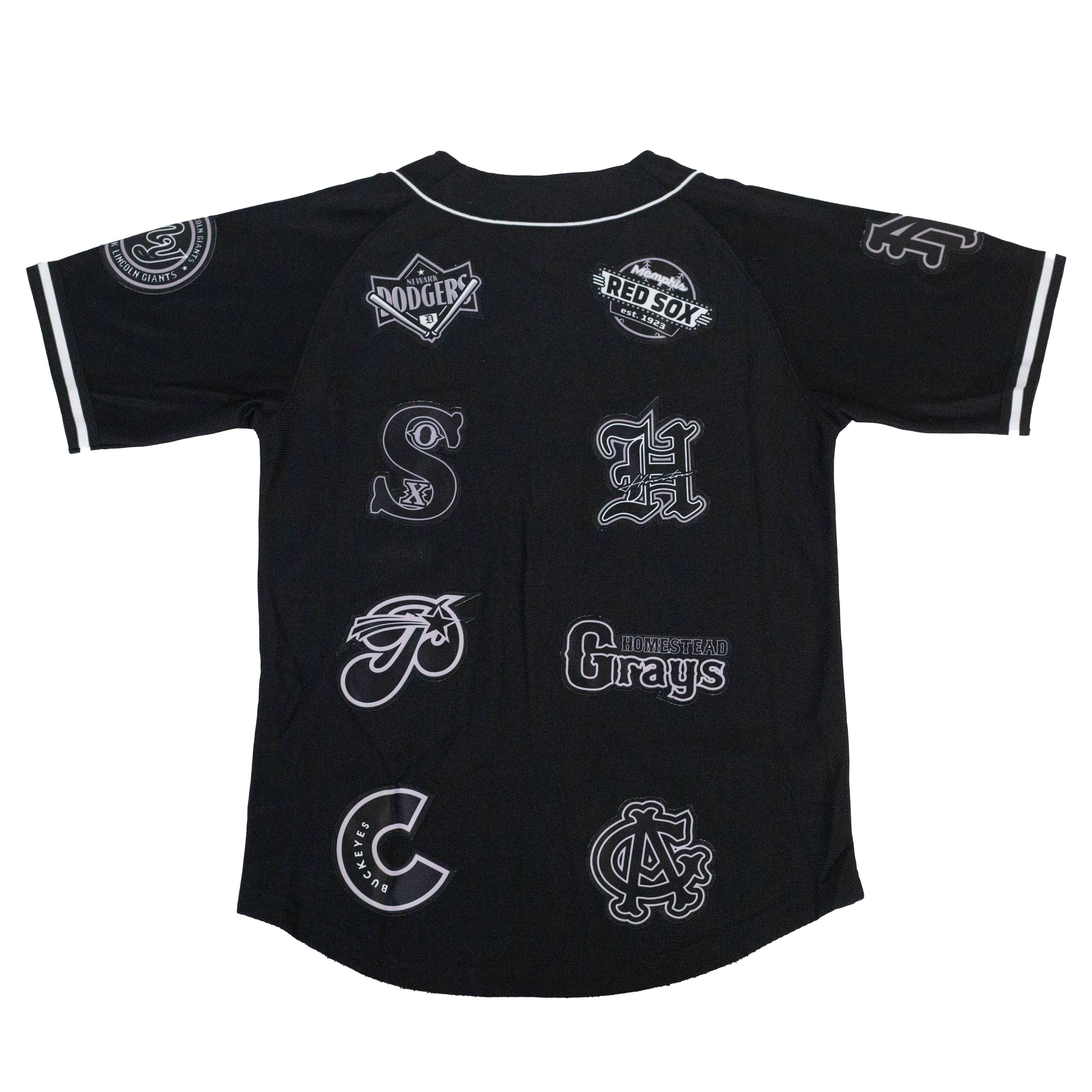 NEGRO LEAGUE VERTICAL COLLAGE BUTTOM DOWN BASEBALL JERSEY