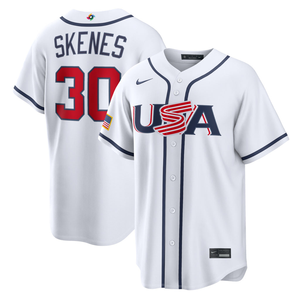 Men's #30 Paul Skenes USA 2026 World Baseball Classic Baseball Jersey
