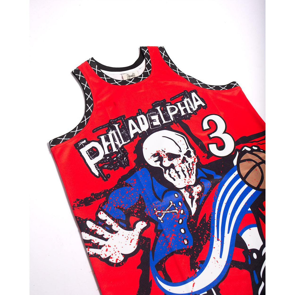 BRAND X PHILADELPHIA THE ANSWER BASKETBALL JERSEY (RED)