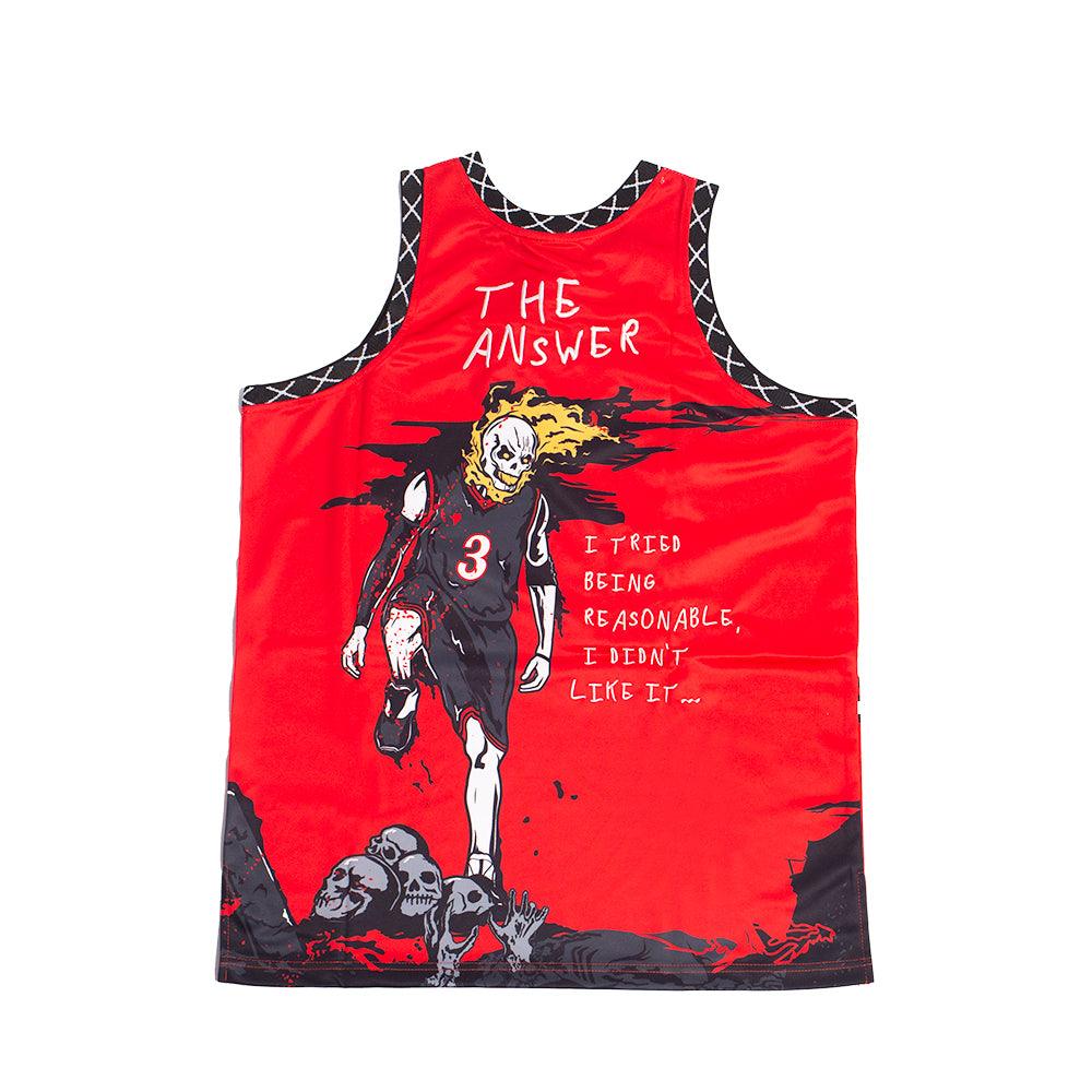 BRAND X PHILADELPHIA THE ANSWER BASKETBALL JERSEY (RED)