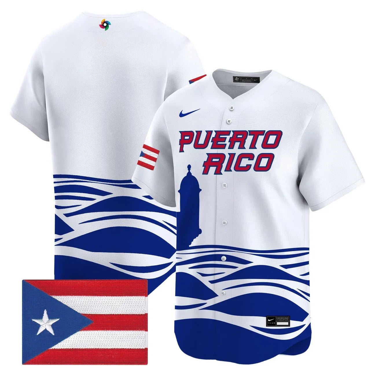 Men's Team Puerto Rico World Baseball Classic Vapor Premier Jersey - 2026 Roster - All Stitched