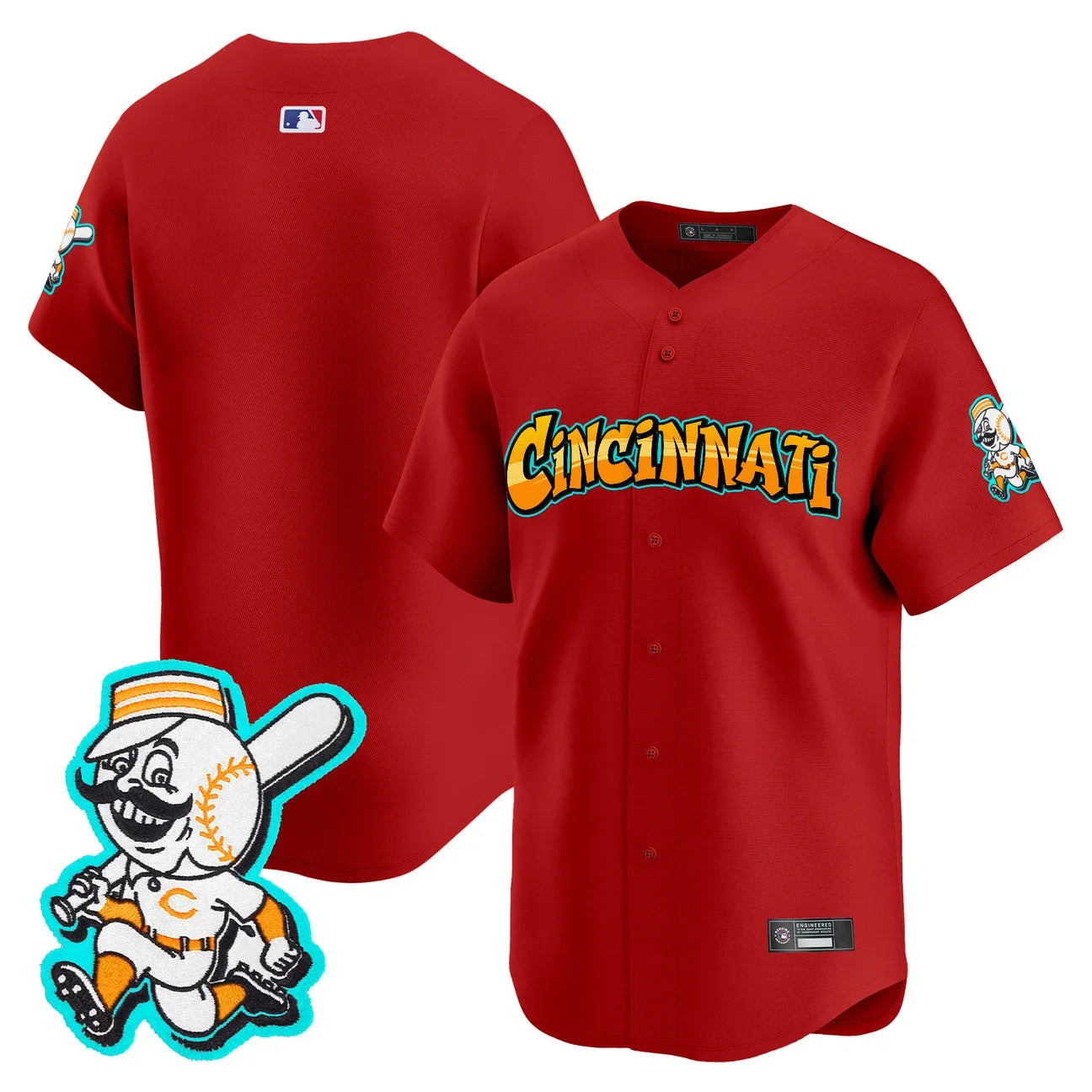 Cincinnati Reds 'Graffiti Queen City Edition' Vapor Premier Limited Jersey - All Stitched -Red