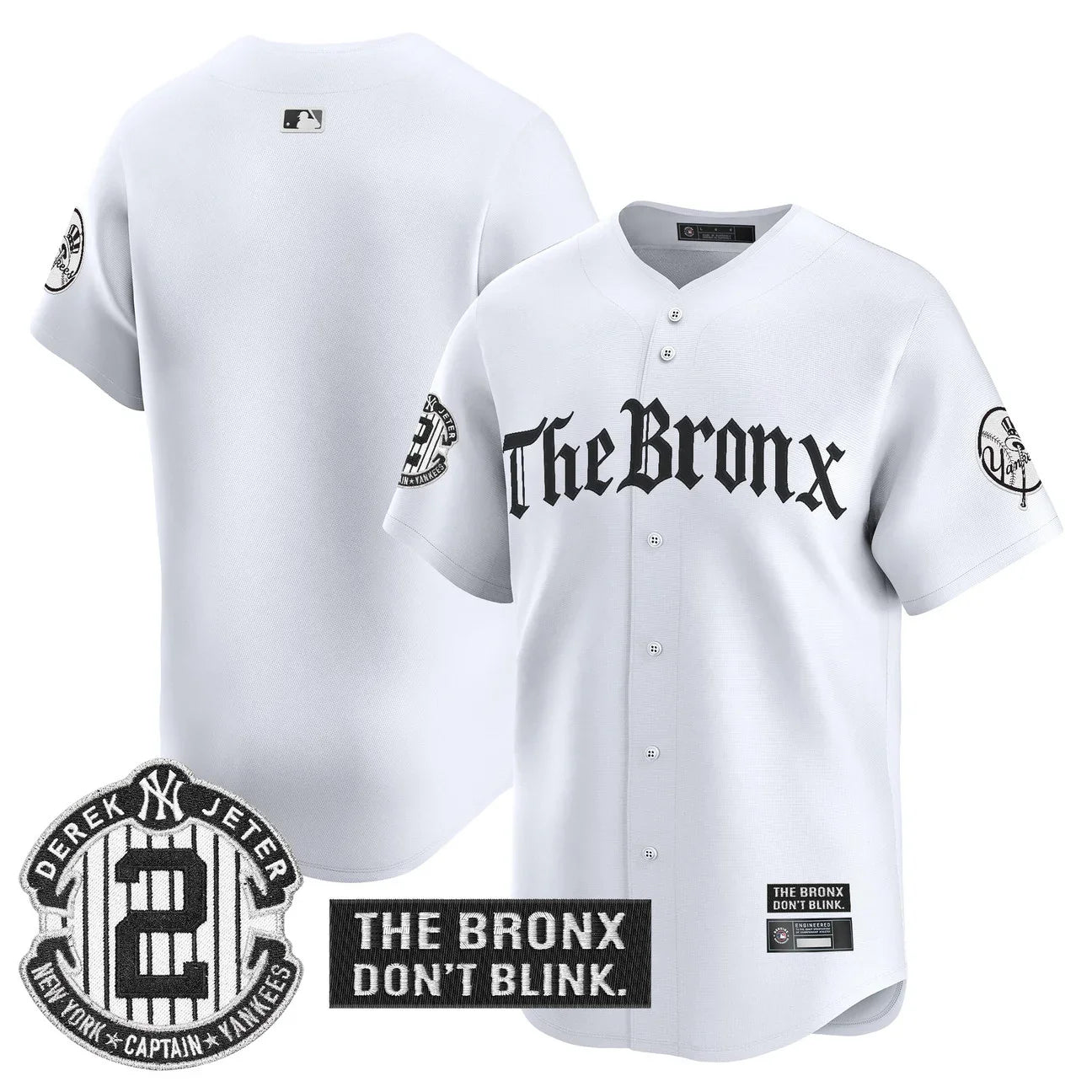 Men's Yankees 'The Bronx - Gothic Ink Drop Edition' Vapor Premier Limited Jersey - All Stitched
