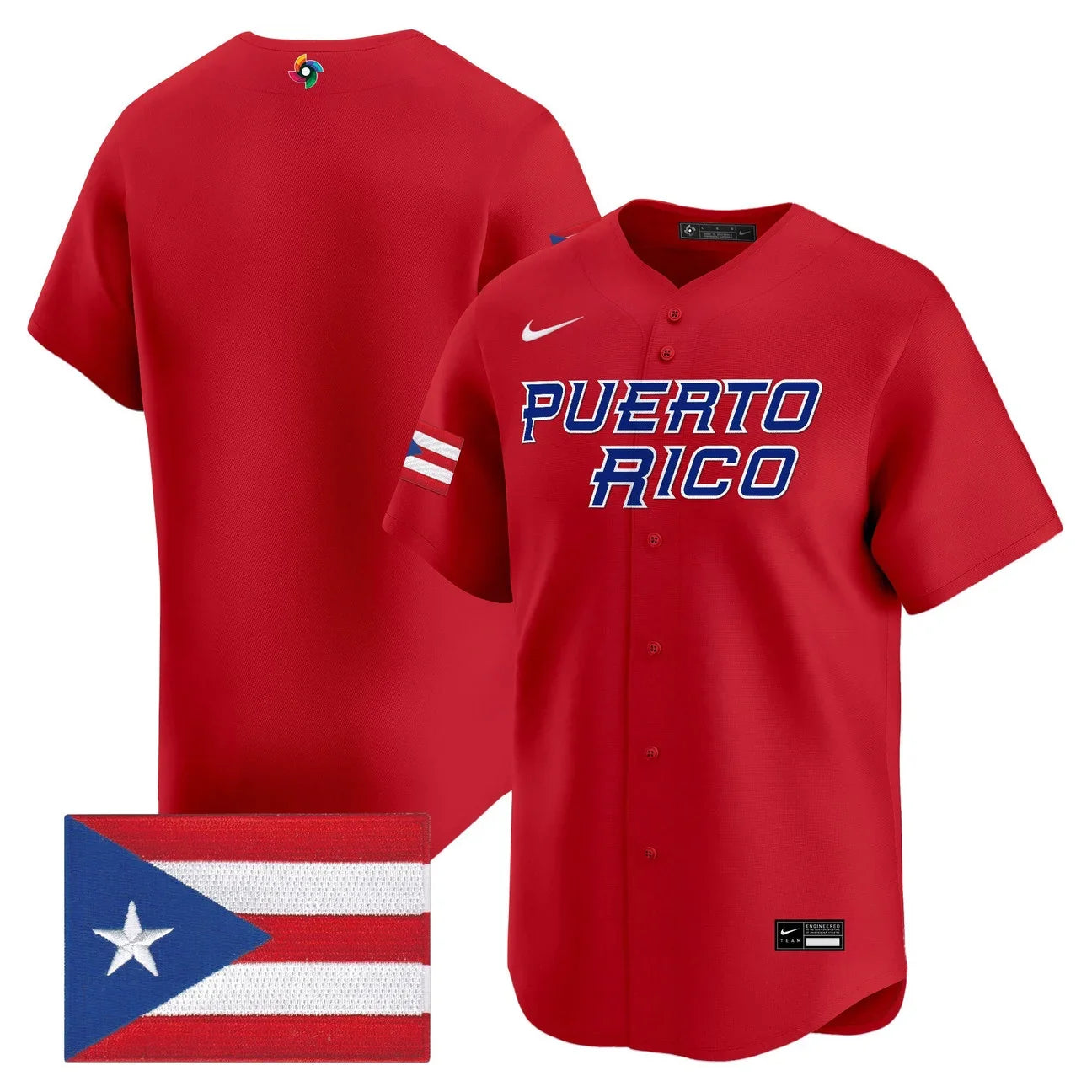 Men's Team Puerto Rico World Baseball Classic Vapor Premier Jersey - 2026 Roster - All Stitched