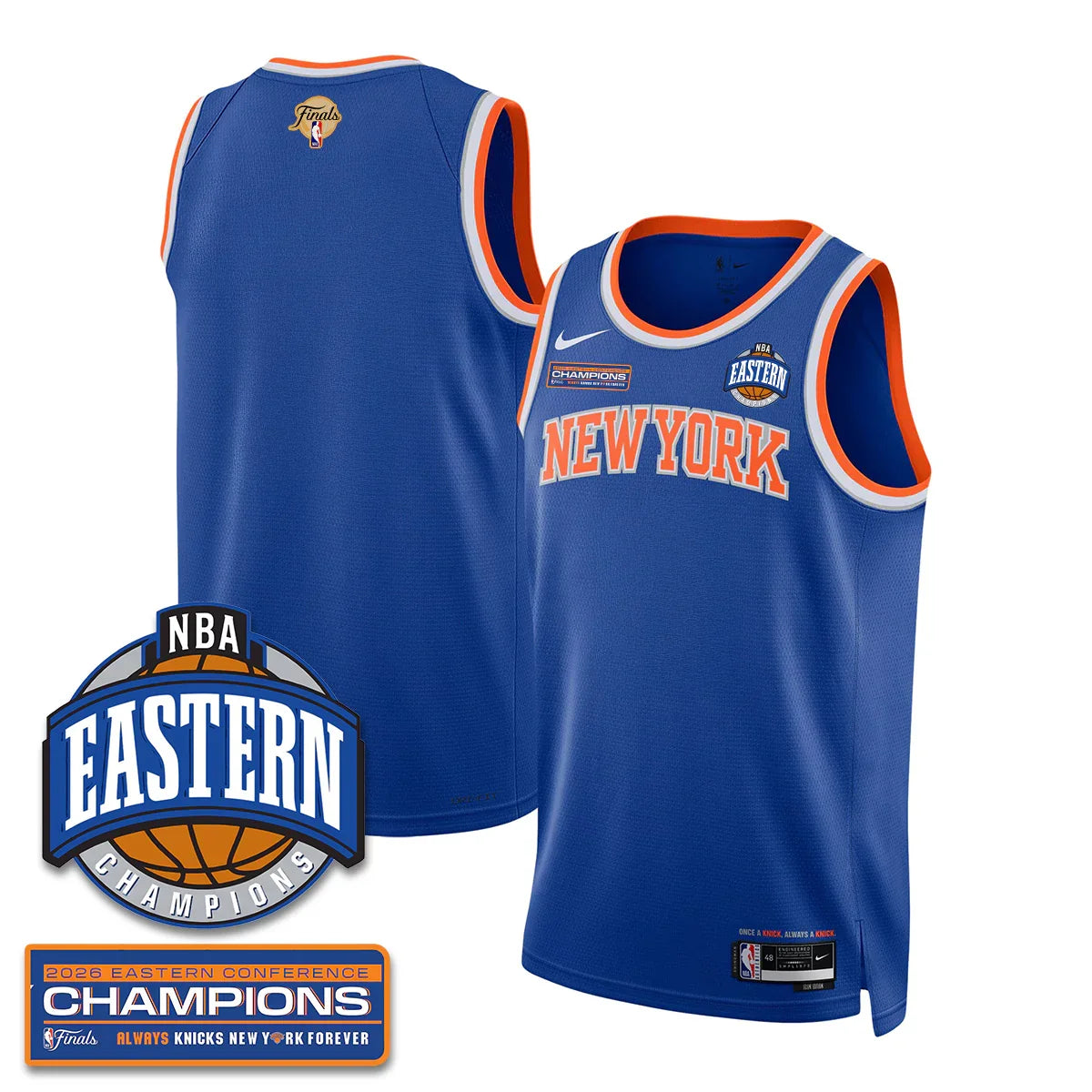 New York Knicks 2026 NBA Eastern Conference Champions Vapor Jersey - Stitched