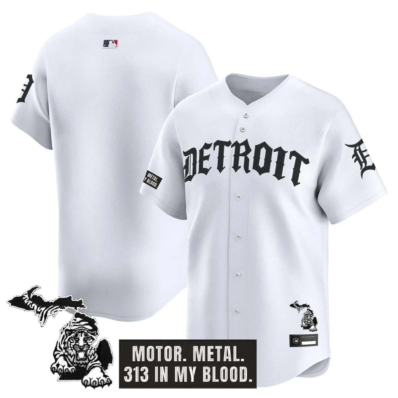 Detroit Tigers 'Old English Edition' Vapor Premier Limited Jersey - All Stitched - White
