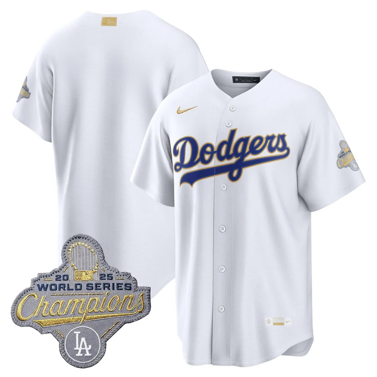 Los Angeles Dodgers "Gold Collection" Premier Limited Jersey - All Stitched -White