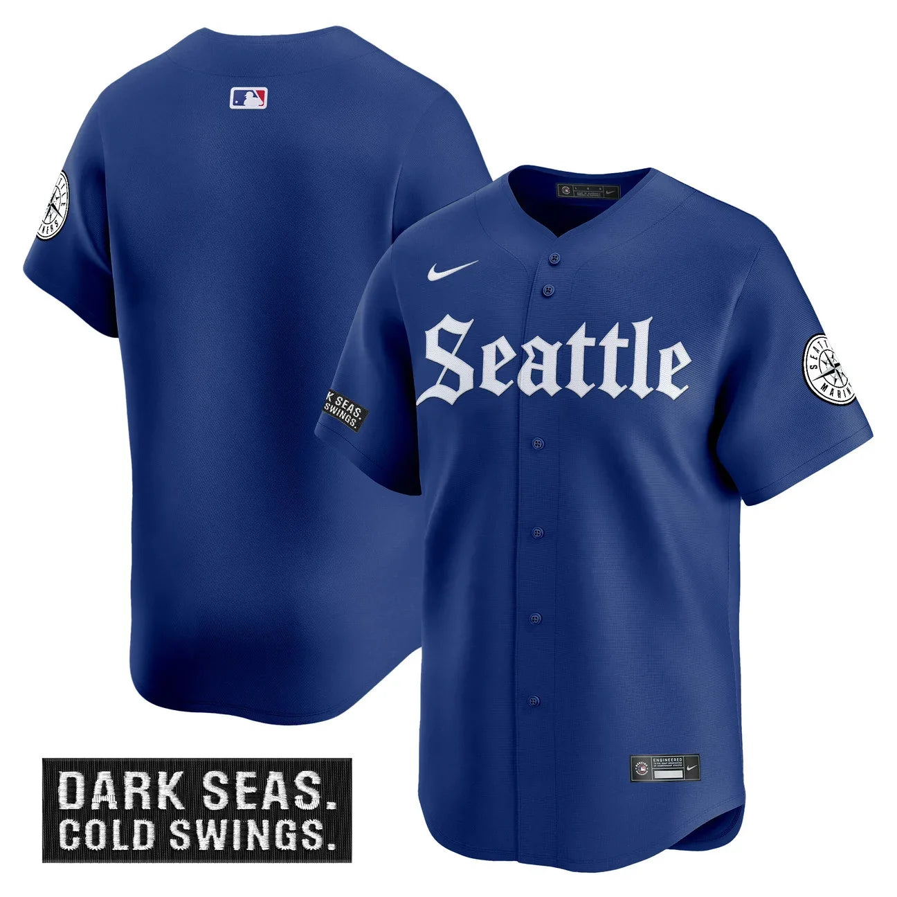 Men's Seattle Mariners 'Deep Sea Gothic Edition' Vapor Premier Limited Jersey - All Stitched
