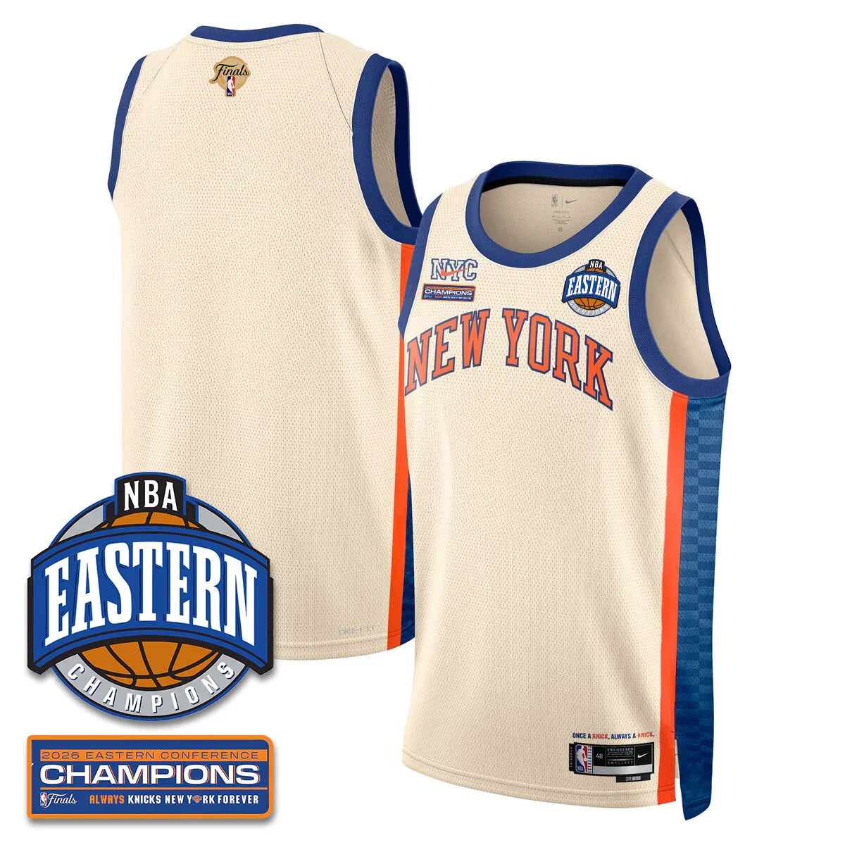New York Knicks 2026 NBA Eastern Conference Champions Vapor Jersey - Stitched