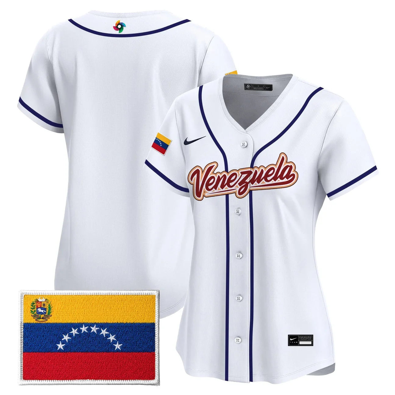 Women's Team Venezuela World Baseball Classic Vapor Premier Jersey - 2026 Roster - All Stitched