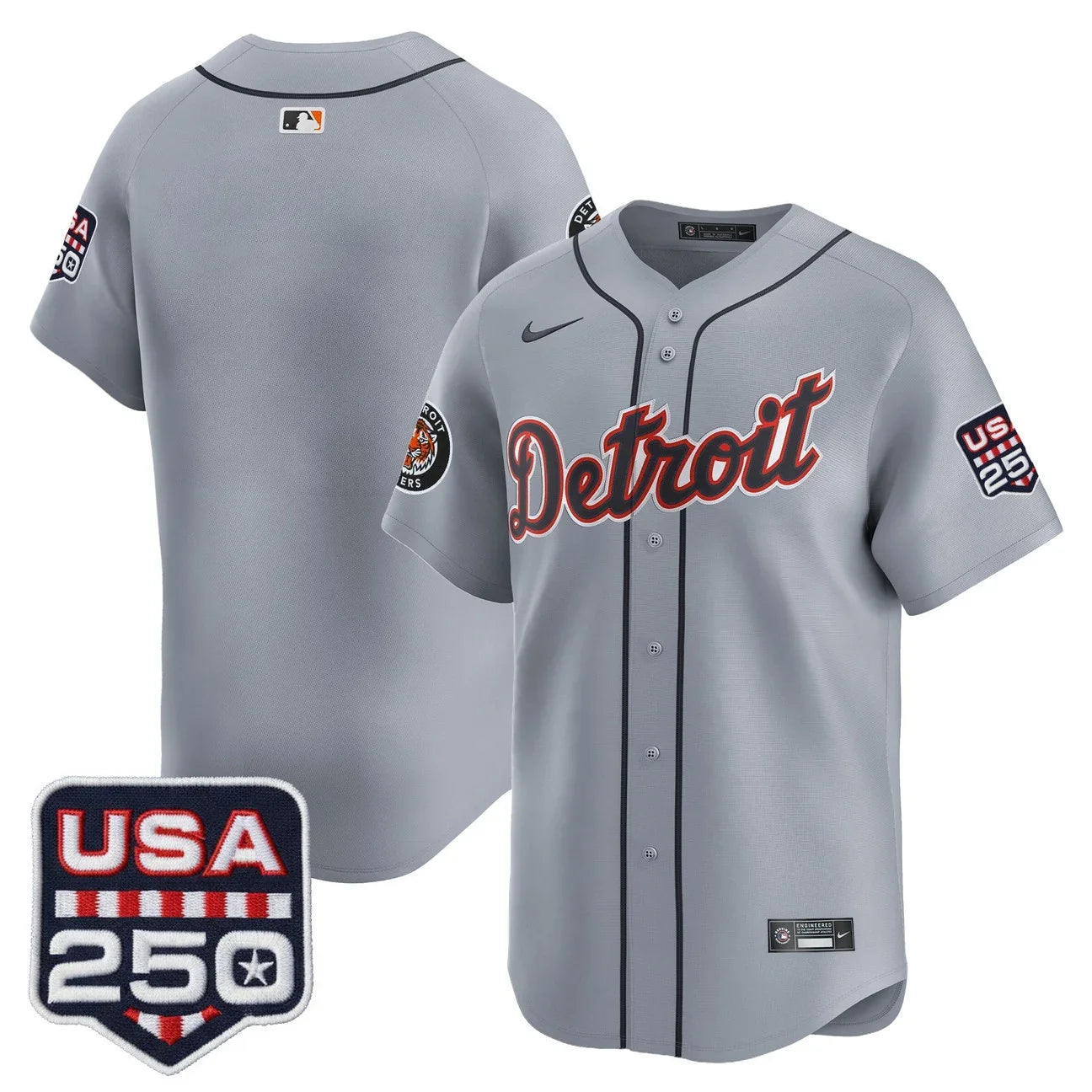 Men's Detroit Tigers USA 250 Fourth of July Vapor Premier Limited Jersey - All Stitched