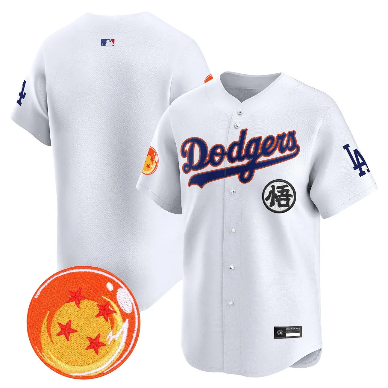 Men's Los Angeles Dodgers x Dragon Ball Vapor Premier Limited Jersey - Stitched