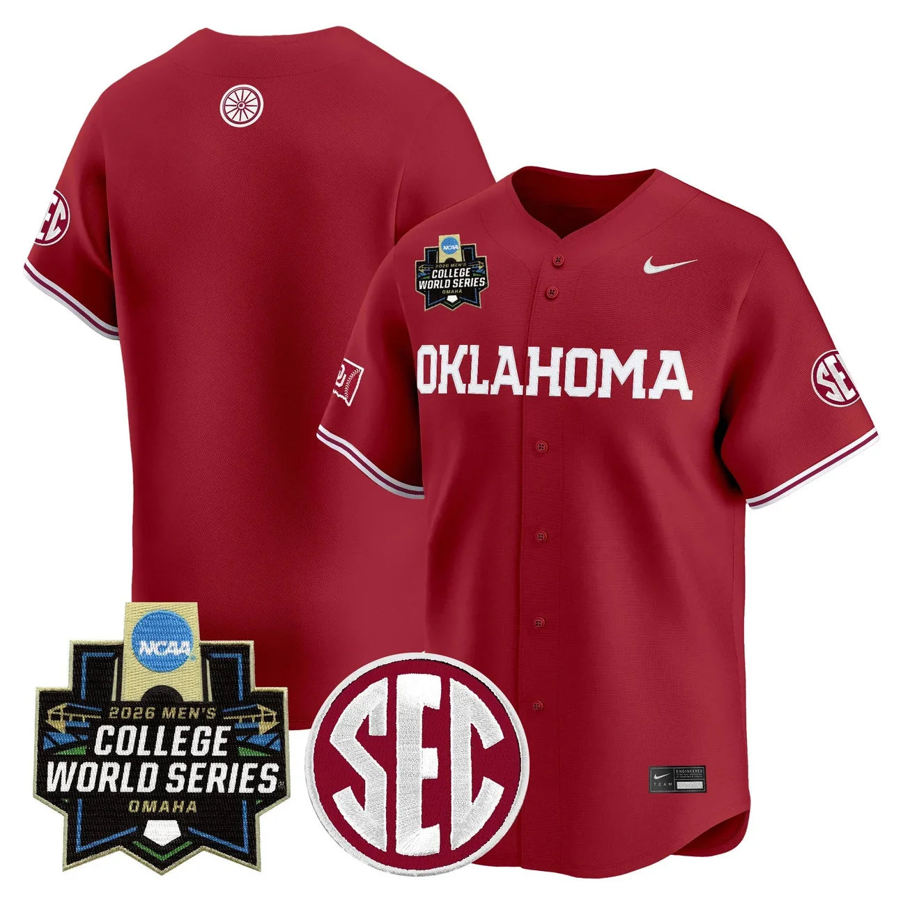 Men's Oklahoma Sooners 2026 World Series Vapor Premier Limited Jersey - All Stitched