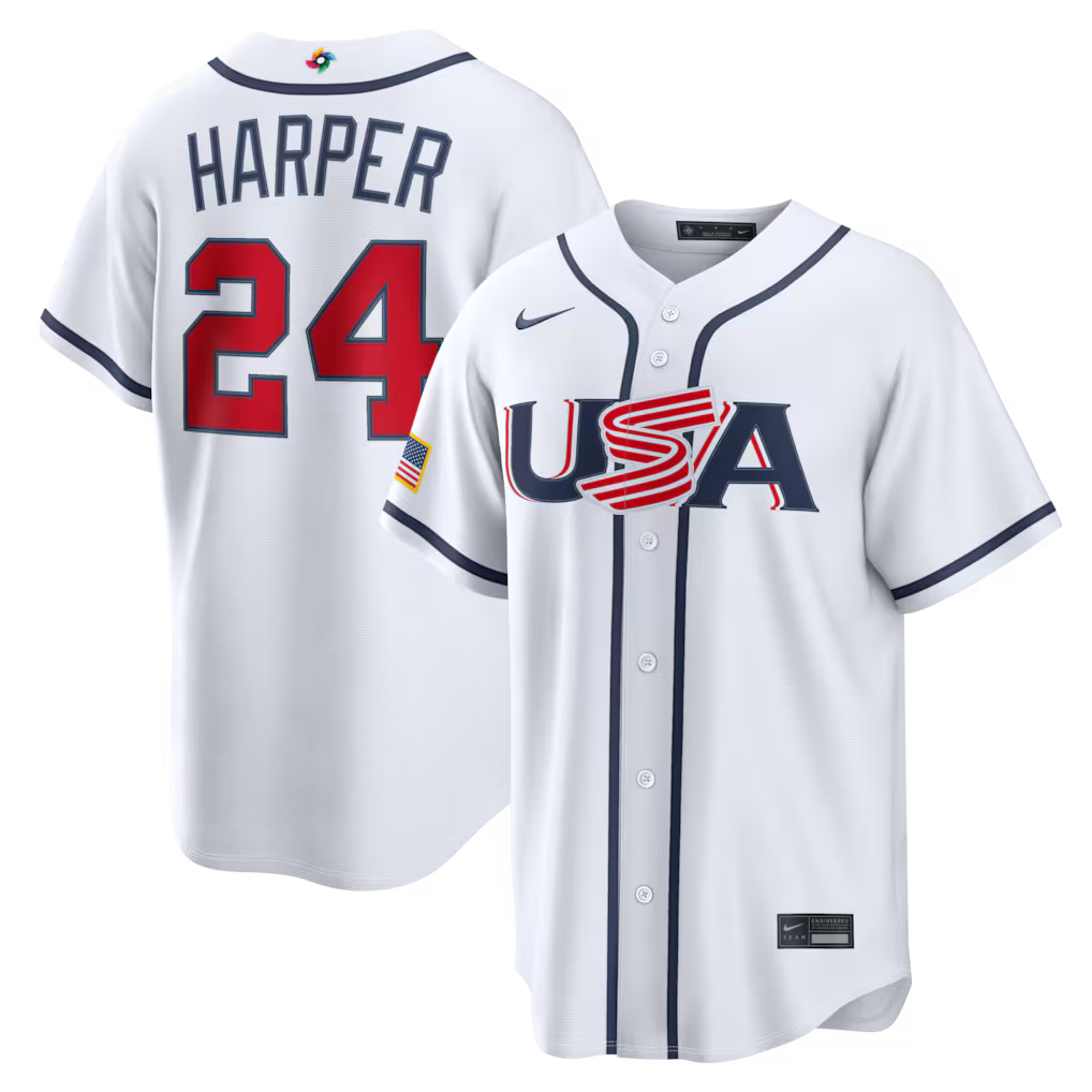 Men‘s 2026 WBC USA Stadium Baseball Jersey – All Stitched