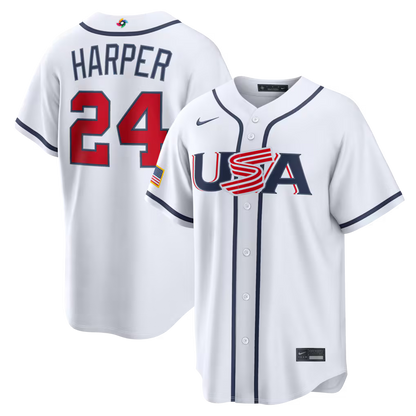 Men‘s 2026 WBC USA Stadium Baseball Jersey – All Stitched