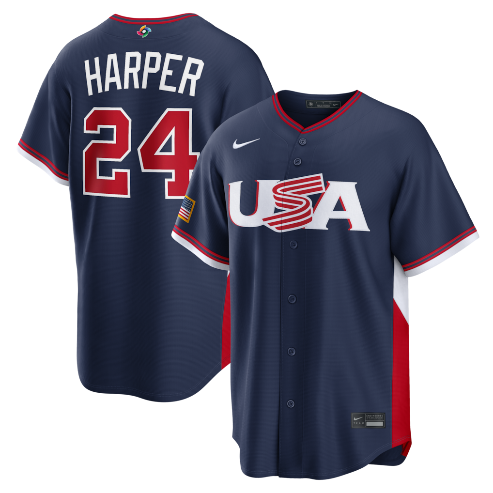 Men‘s 2026 WBC USA Stadium Baseball Jersey – All Stitched
