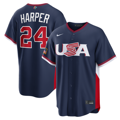 Men‘s 2026 WBC USA Stadium Baseball Jersey – All Stitched