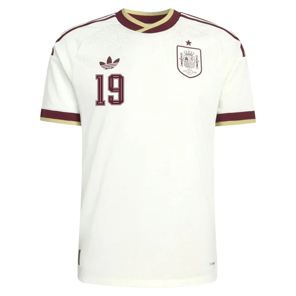 Lamine Yamal 19 Spain National Team 2026 Away Jersey – White, Men – Jersey Teams