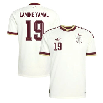 Lamine Yamal 19 Spain National Team 2026 Away Jersey – White, Men – Jersey Teams