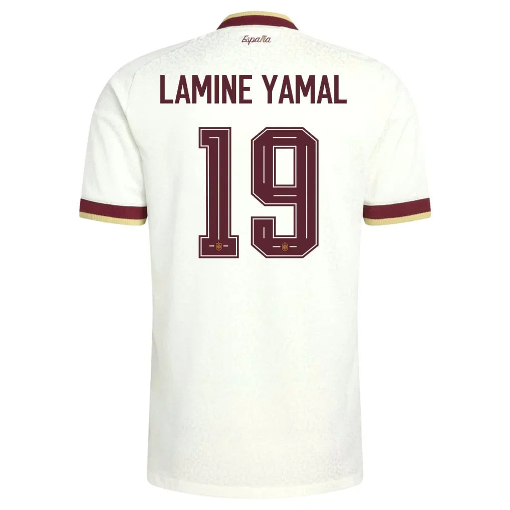 Lamine Yamal 19 Spain National Team 2026 Away Jersey – White, Men – Jersey Teams